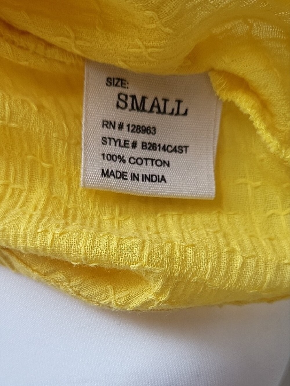 Rocks & Indigo Yellow Off Shoulder Ruffle Tank Top Size Small NWT Textured - Picture 8 of 9